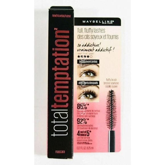 Maybelline Total Temptation Black Mascara 8.6 ml Washable Mascara - Picture 1 of 8